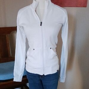 Pusch- Women's White Zip-Up Jacket
